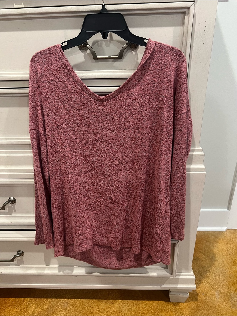 BiBi Mauve Pink V-Neck Lightweight Sweatshirt